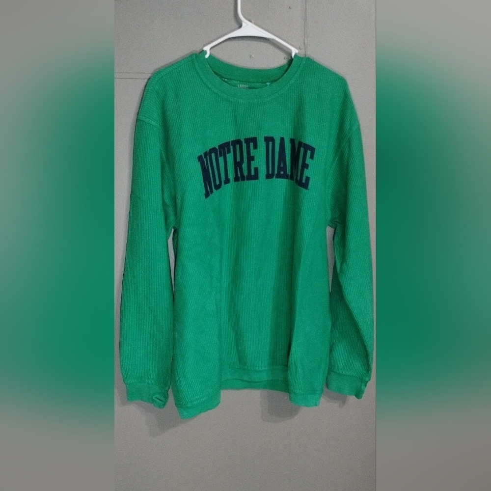 Pressbox Teal Sweatshirt with Navy Text